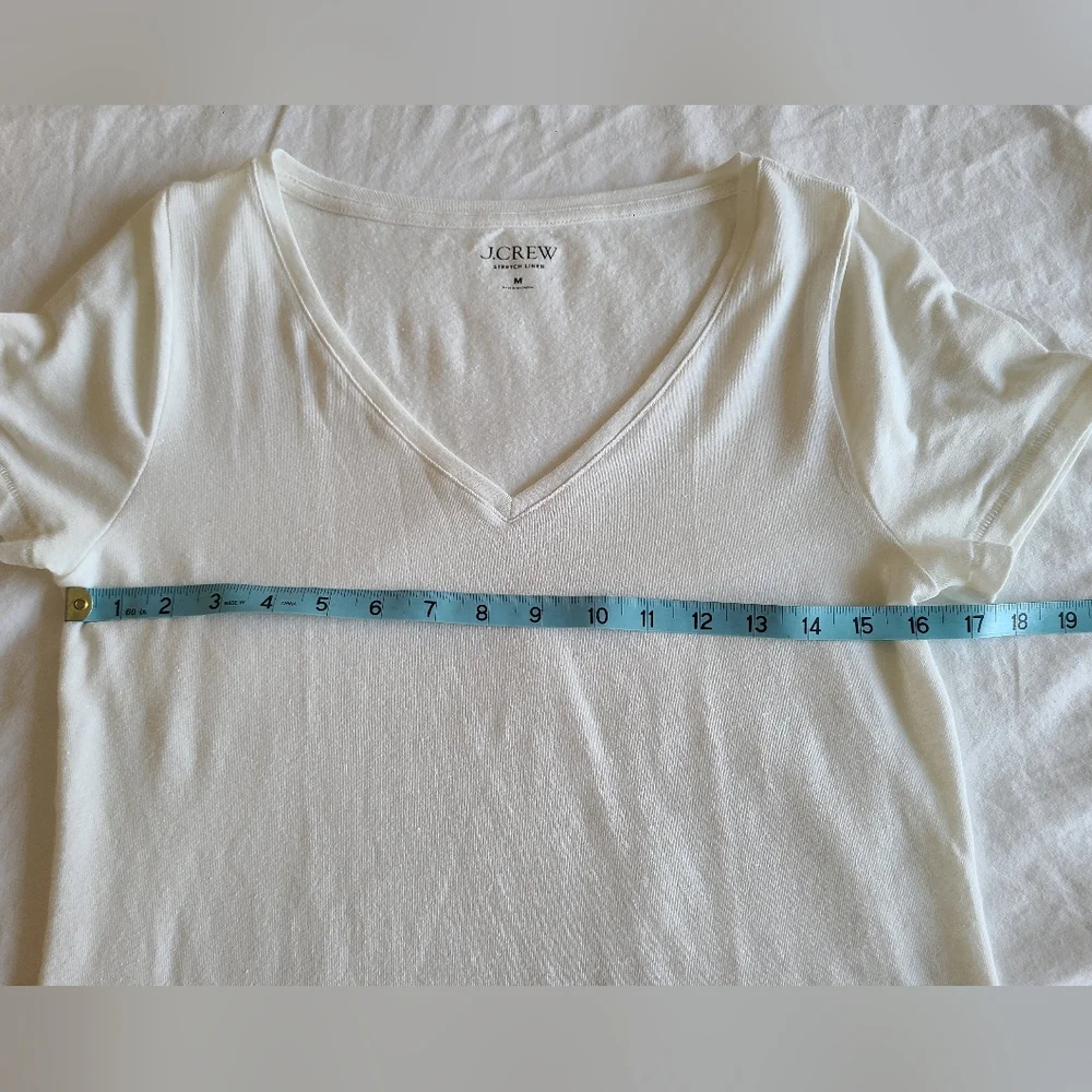 J. Crew/LOFT Short Sleeve Crew/V-Neck Tops - Pink, White, Yellow - Picture 16 of 16